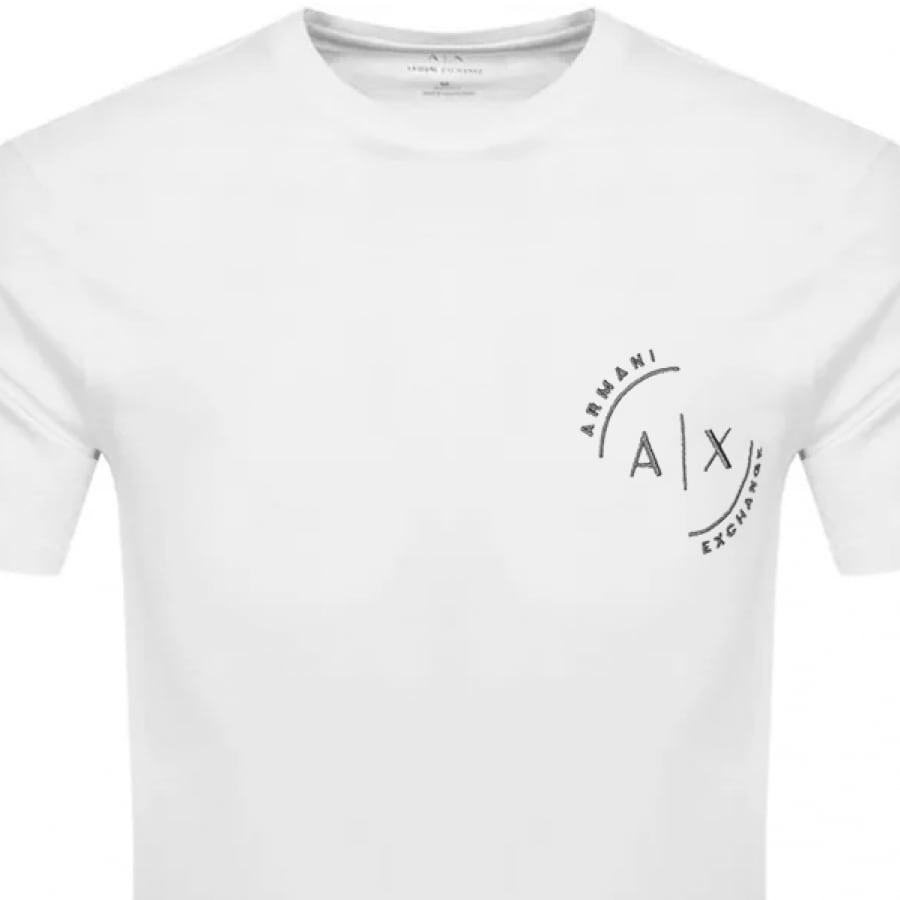 Alternative Image for ProductArmani Exchange Crew Neck Logo T Shirt White2